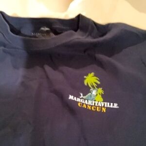 Margaritaville Cancun Navy Tee with Tropical Logo